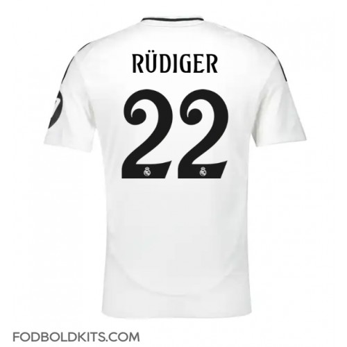 Real Madrid Antonio Rudiger #22 Hjemmebanetrøje 2024-25 Kortærmet